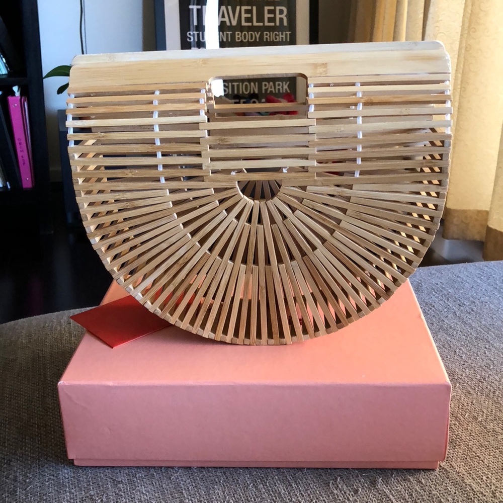 Cult Gaia Arc Small Bamboo Clutch
